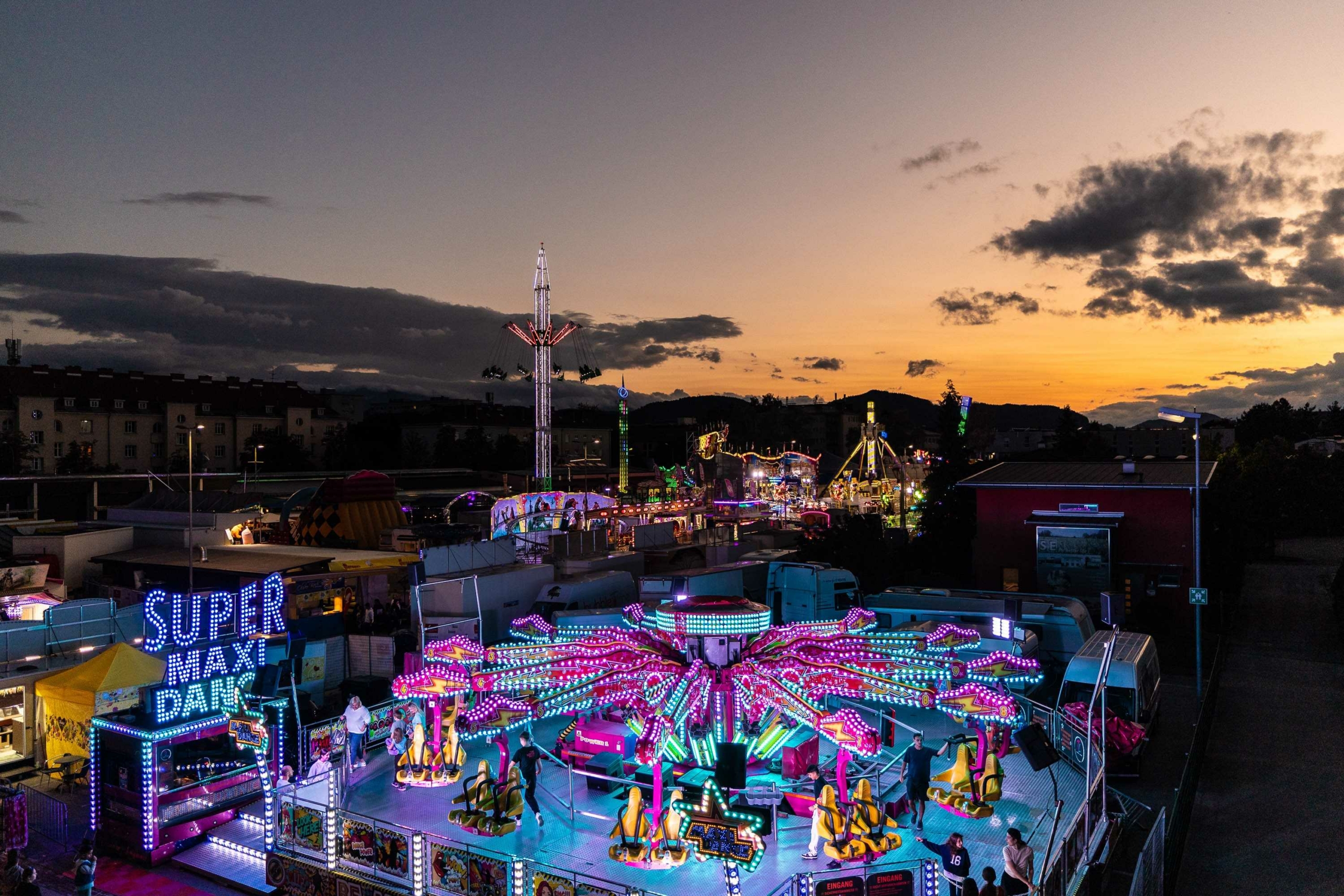 Gaudepark bei Nacht