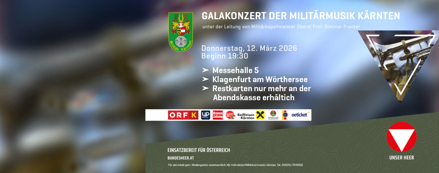 Galakonzert der Militärmusik 2026