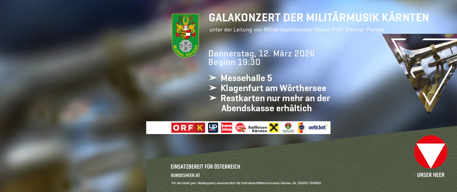 Galakonzert der Militärmusik 2026